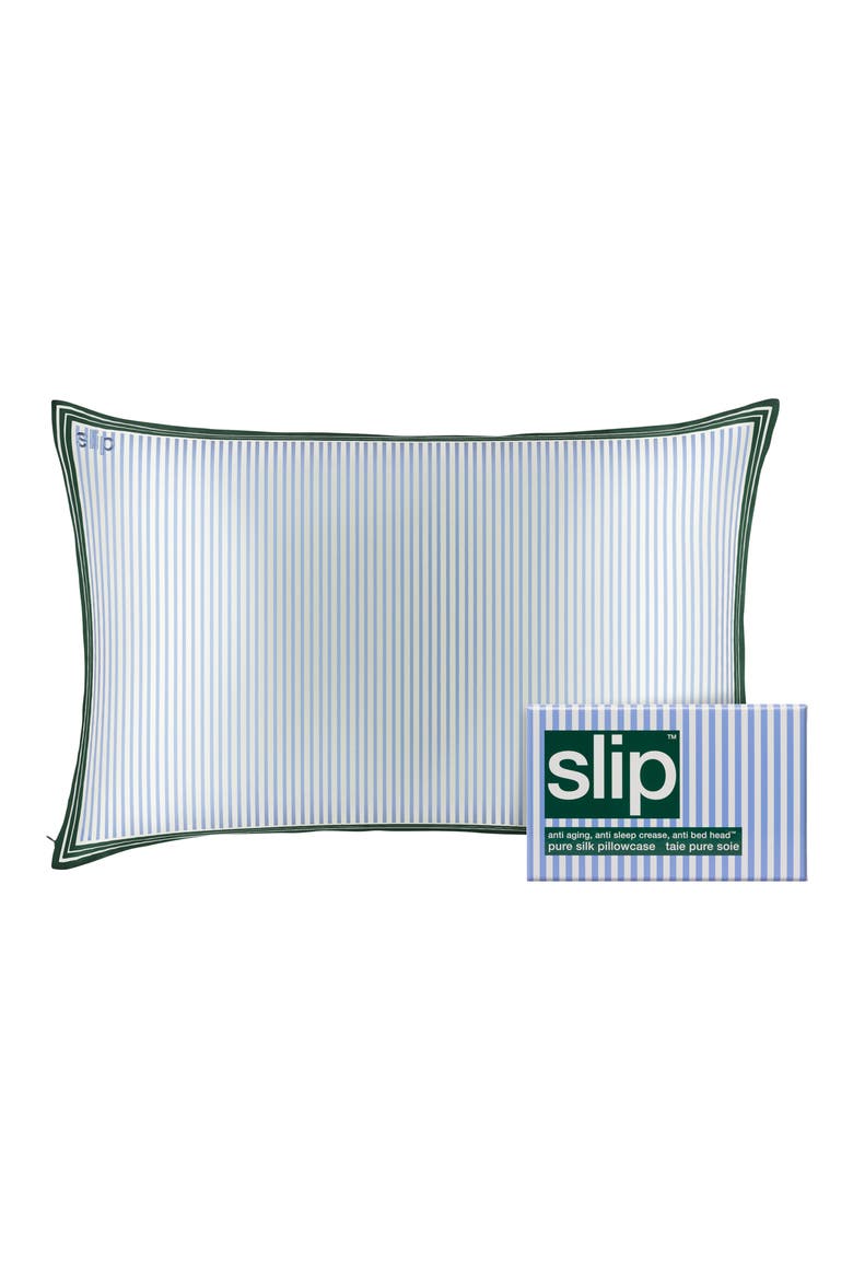 The Green Pure Silk Pillowcase, Main, color, THE LODGE