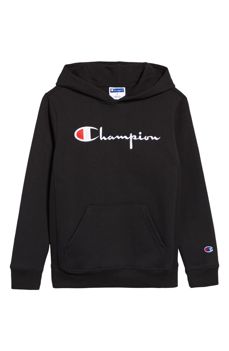 Champion Kids' Embroidered Premium Fleece Hoodie, Main, color,