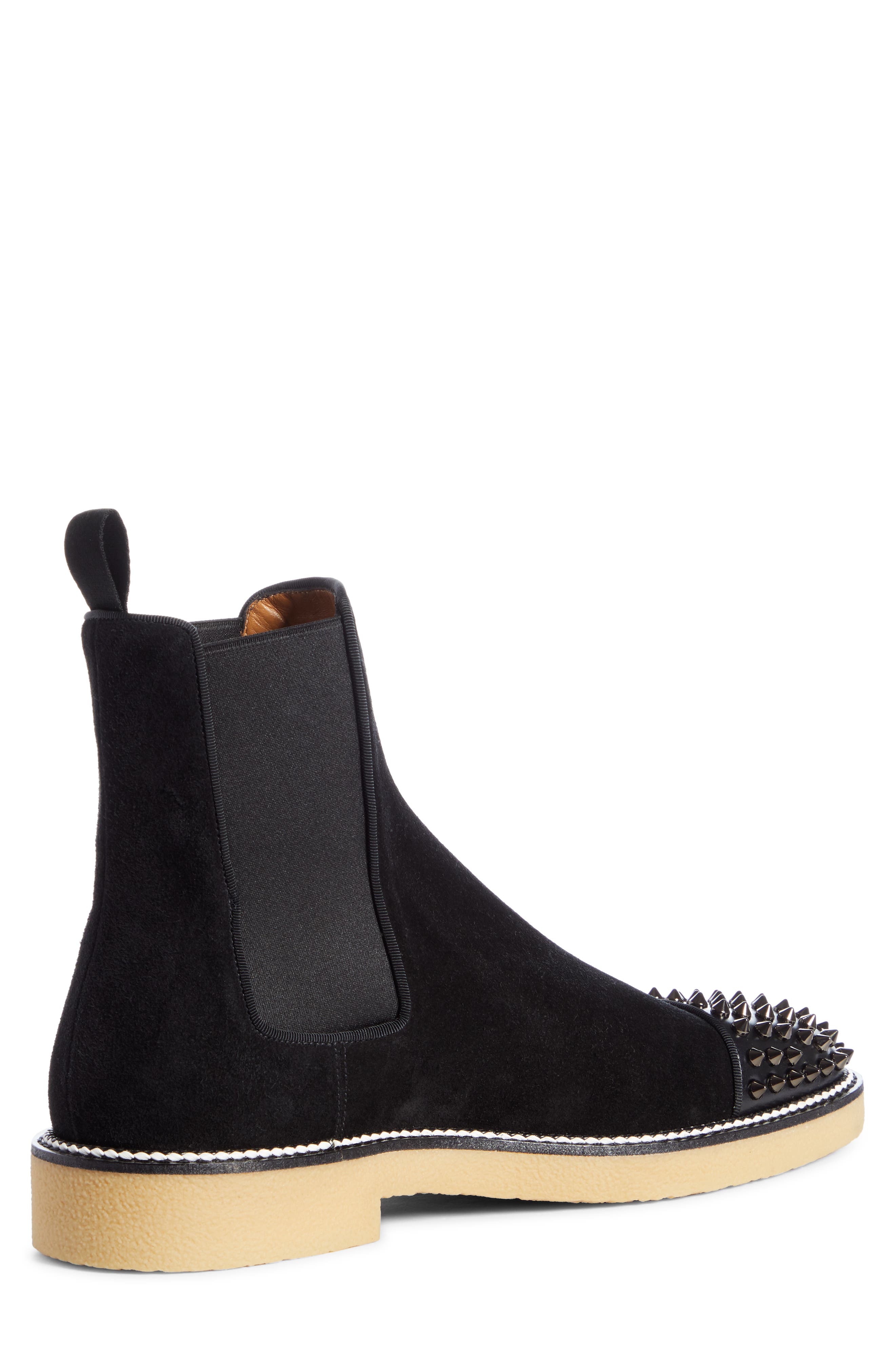 Christian Louboutin Spikes Chelsea Boot, Alternate, color, 