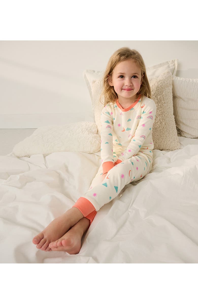 Hatley Kids' Charm Fitted Organic Cotton Two-Piece Pajamas, Alternate, color, 