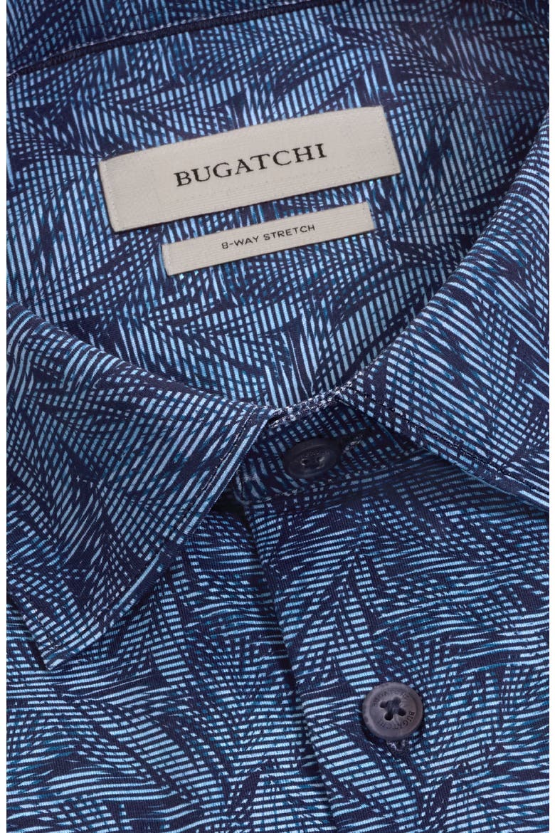 Miles OoohCotton® Print Short Sleeve Button-Up Shirt, Alternate, color, NAVY
