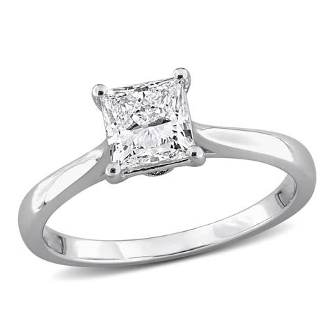 Lab Grown Diamond Princess Solitaire Ring