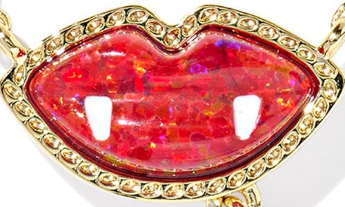 Kendra Scott Vampire Pendant Necklace In Gold