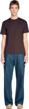 SANDRO Cotton logo T-shirt