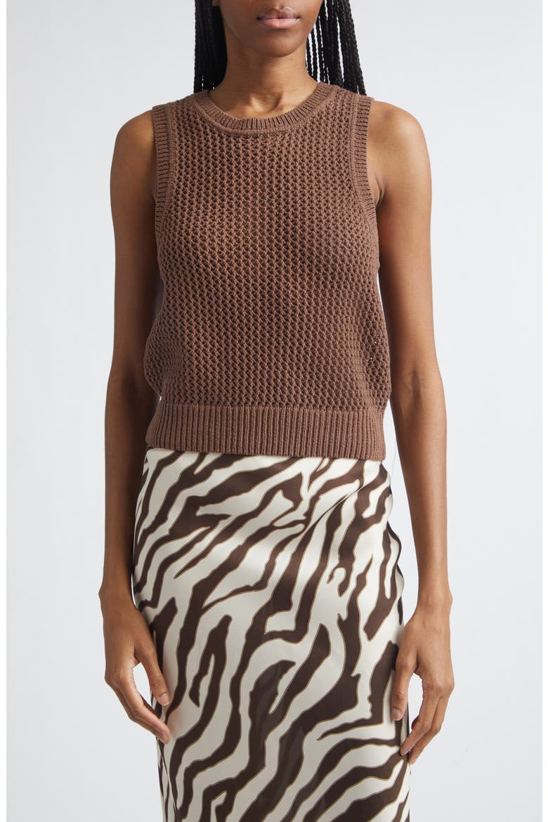 Izzy Knit Tank, Main, color, COCOA