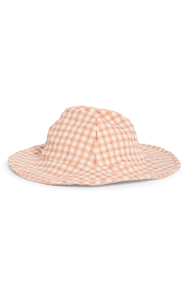 QUINCY MAE Gingham Sun Hat, Alternate, color, Melon
