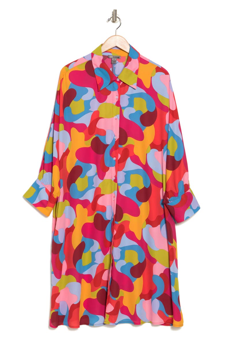 Brooklyn III Long Sleeve Shirtdress, Alternate, color, CIRCUS