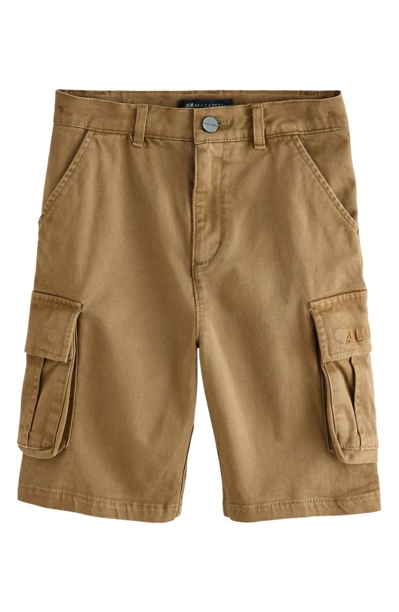 smALLSAINTS by ALLSAINTS Kids' Stretch Cotton Cargo Shorts, Main, color, Brown