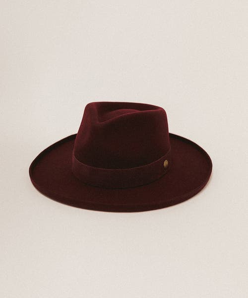 Two Roads Hat Co. Echo Park Fedora Hat In Maroon