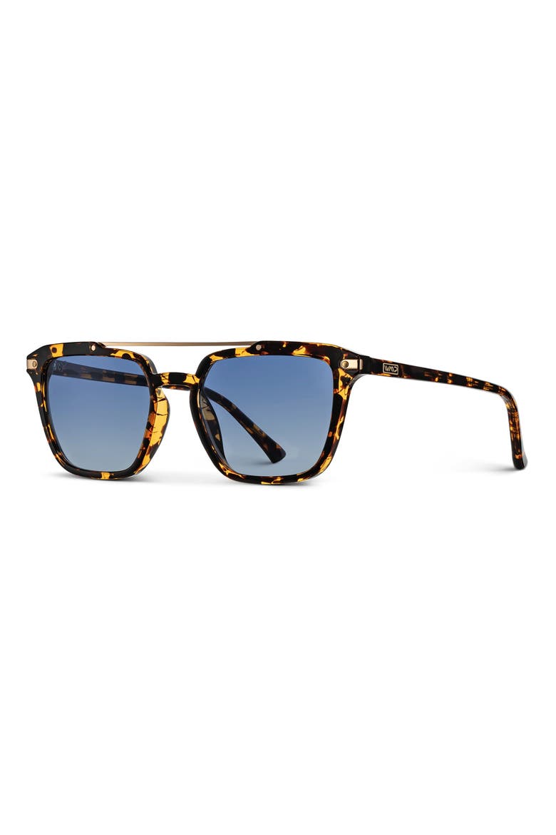 Connor - 52mm Square Polarized Sunglasses, Alternate, color, Amber Tortoise