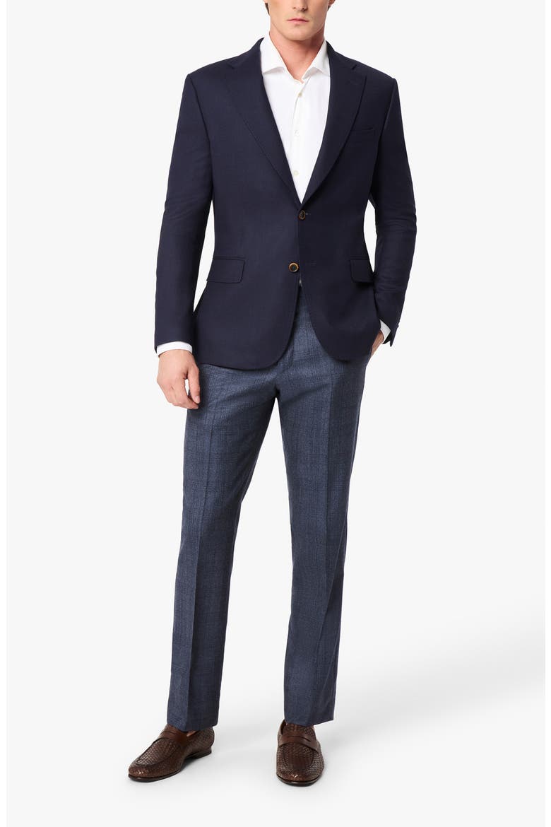 Parker Glen Plaid Wool Trousers, Alternate, color, BLUE