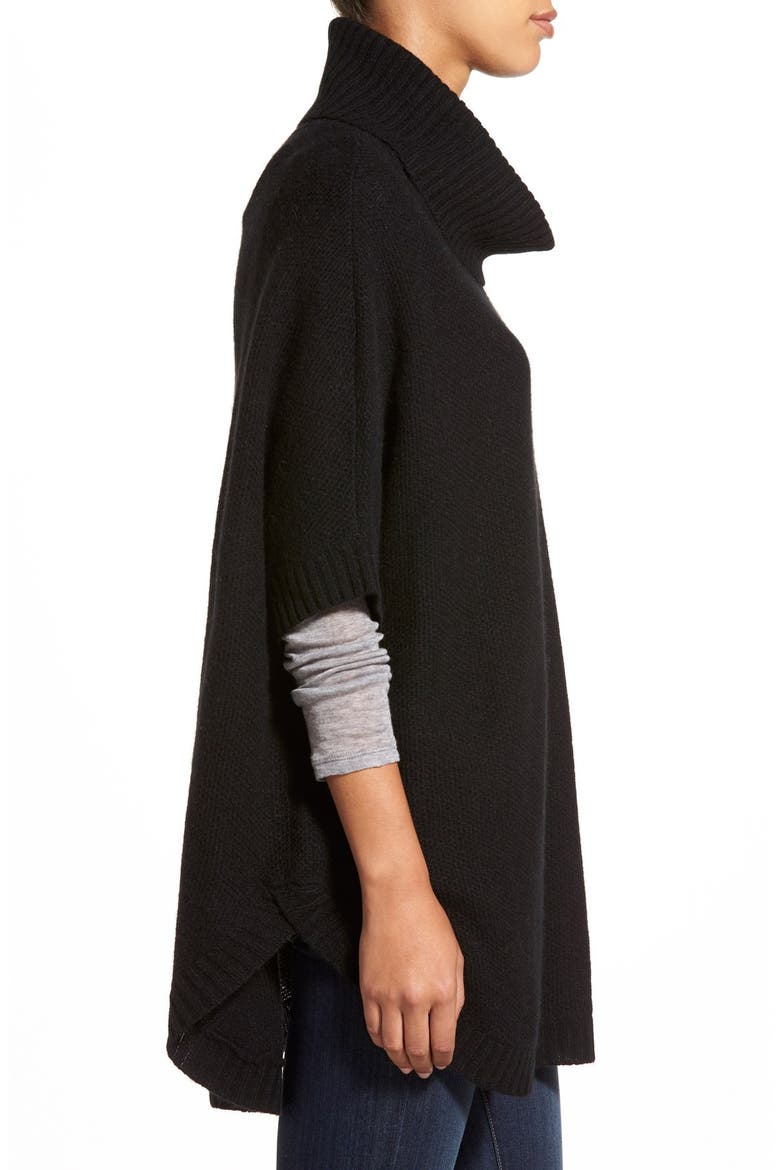 Cashmere Turtleneck Sweater, Alternate, color, BLACK