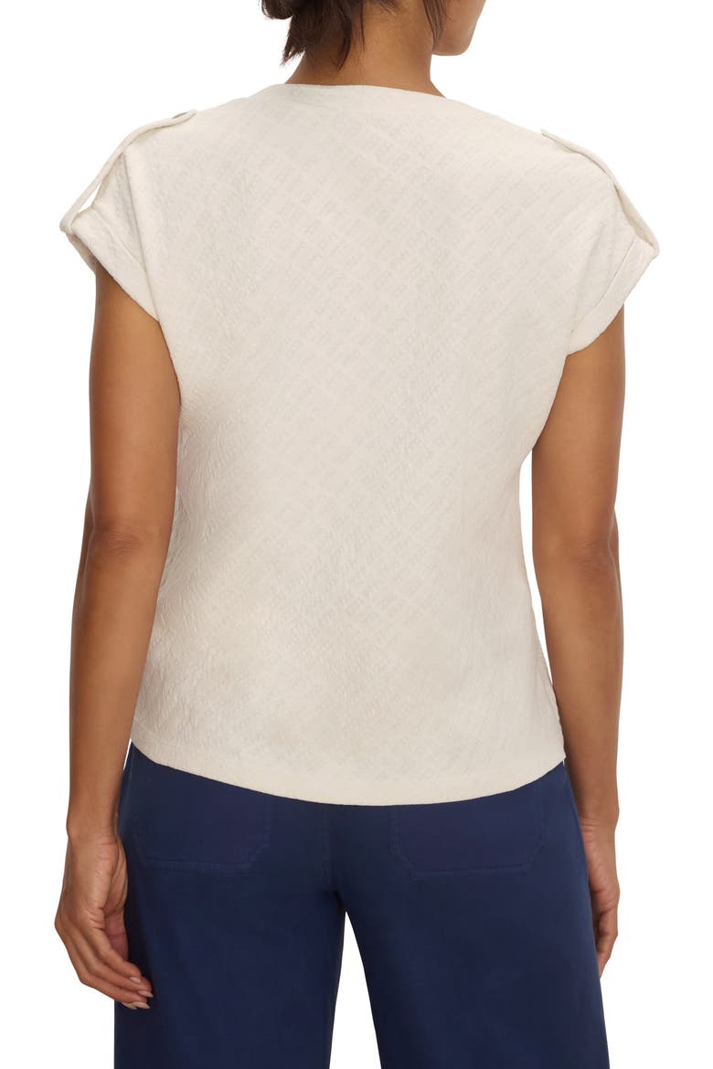 Lace Knit Cap Sleeve T-Shirt, Alternate, color, CLASSIC CREAM