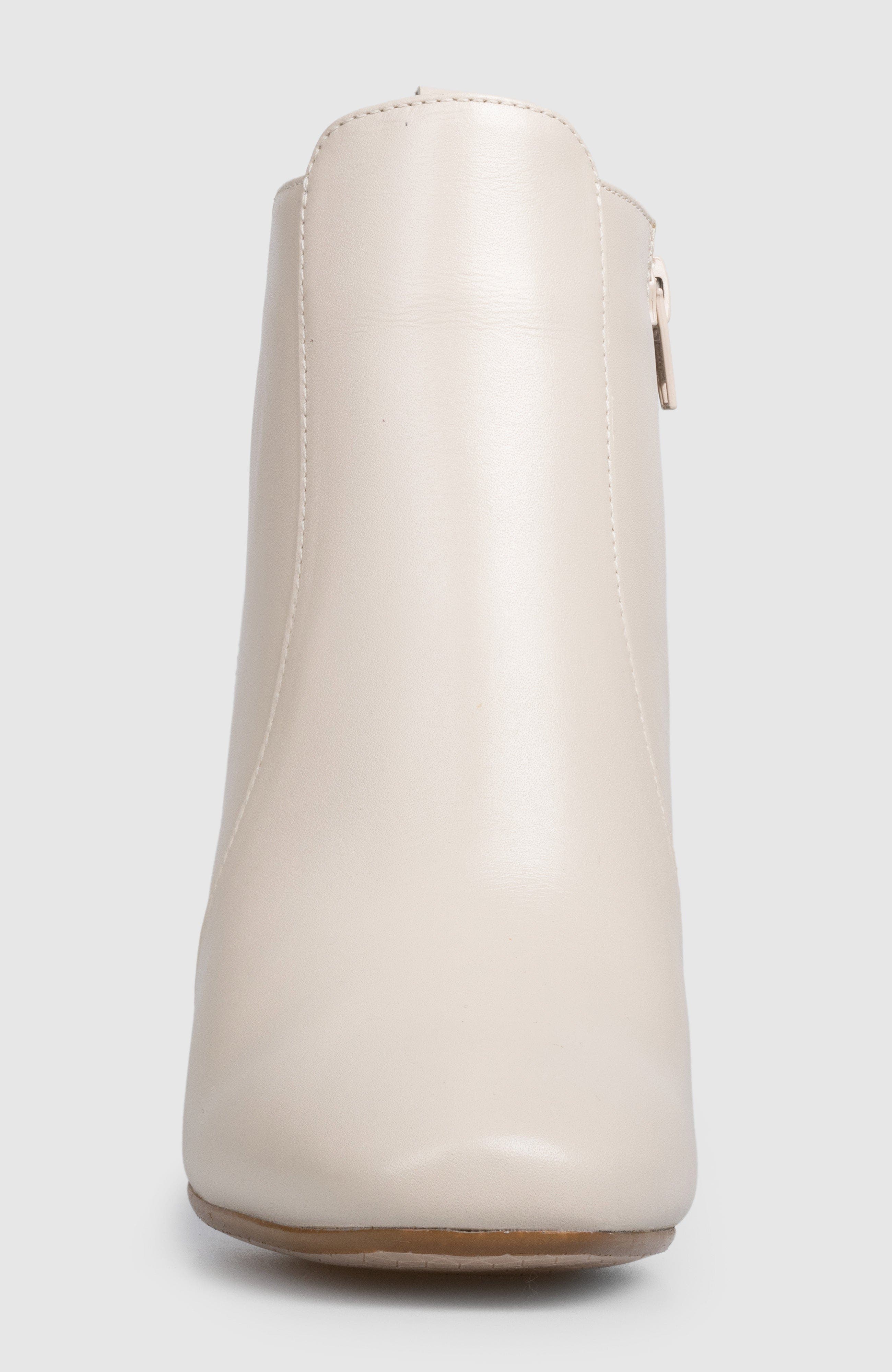 Manela Samantha Block Heel Side Up Bootie, Alternate, color, Beige