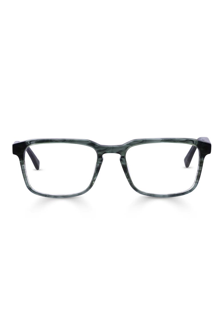 Seymour 52mm Rectangular Reading Glasses, Main, color, THYME / BASIL