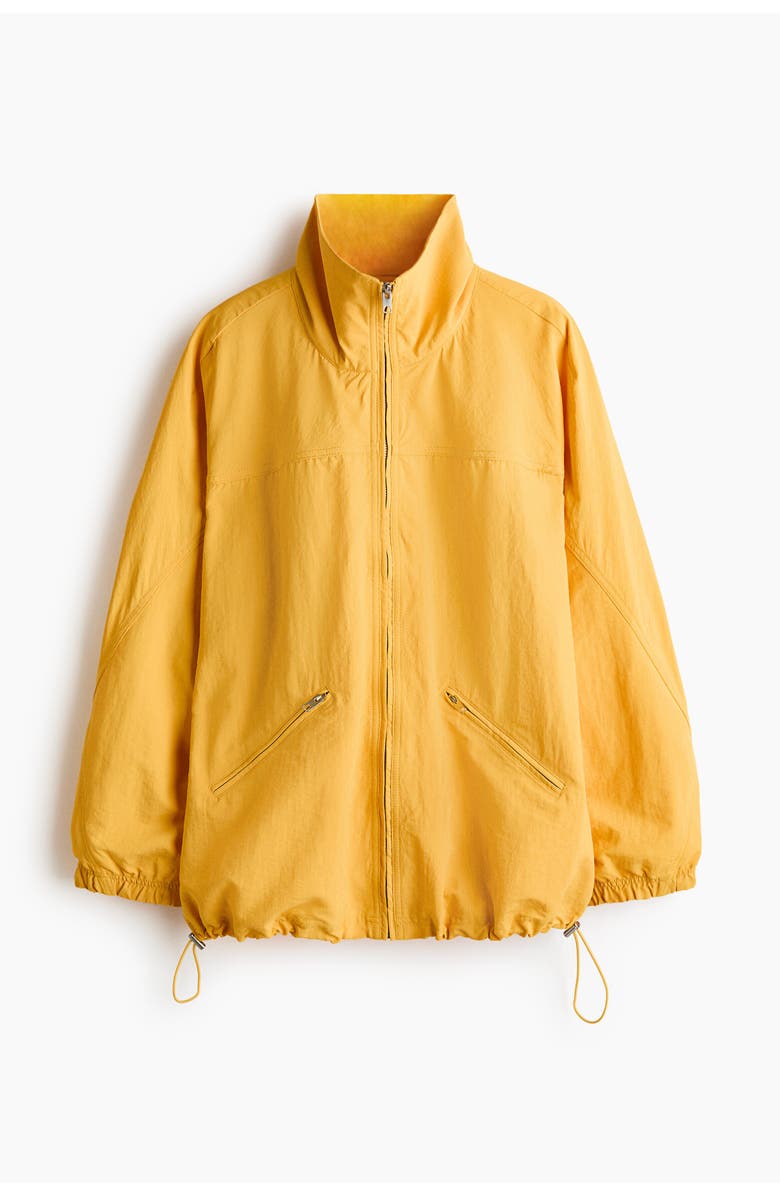 H&M Oversized Nylon Jacket, Main, color, Yellow