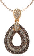 SUZY LEVIAN Pave CZ Teardrop Shape Pendant Necklace