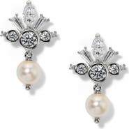 Nadri Undersea Crown Imitation Pearl Drop Earrings