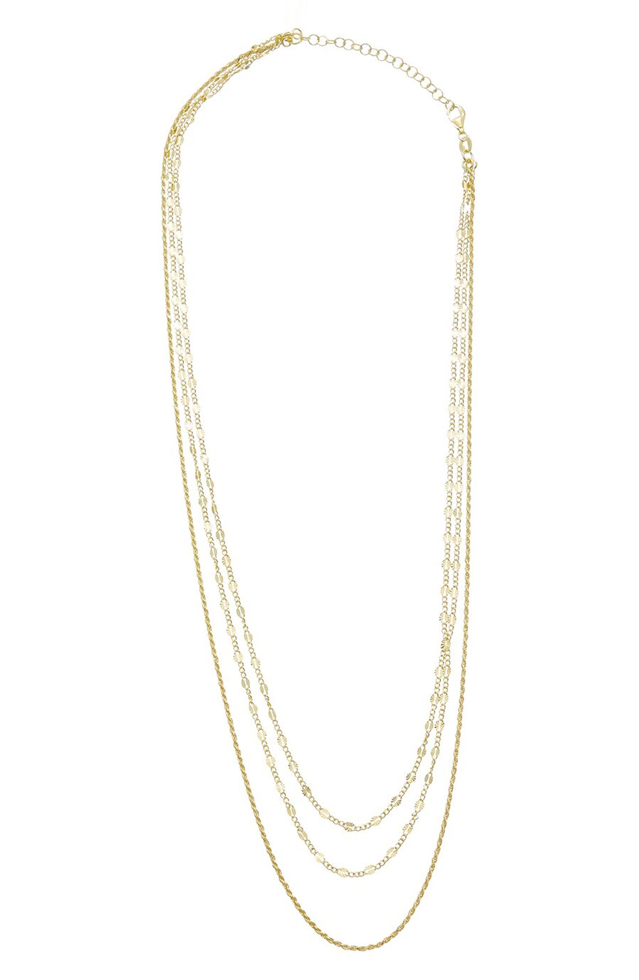 Multi Strand Sterling Silver Necklace