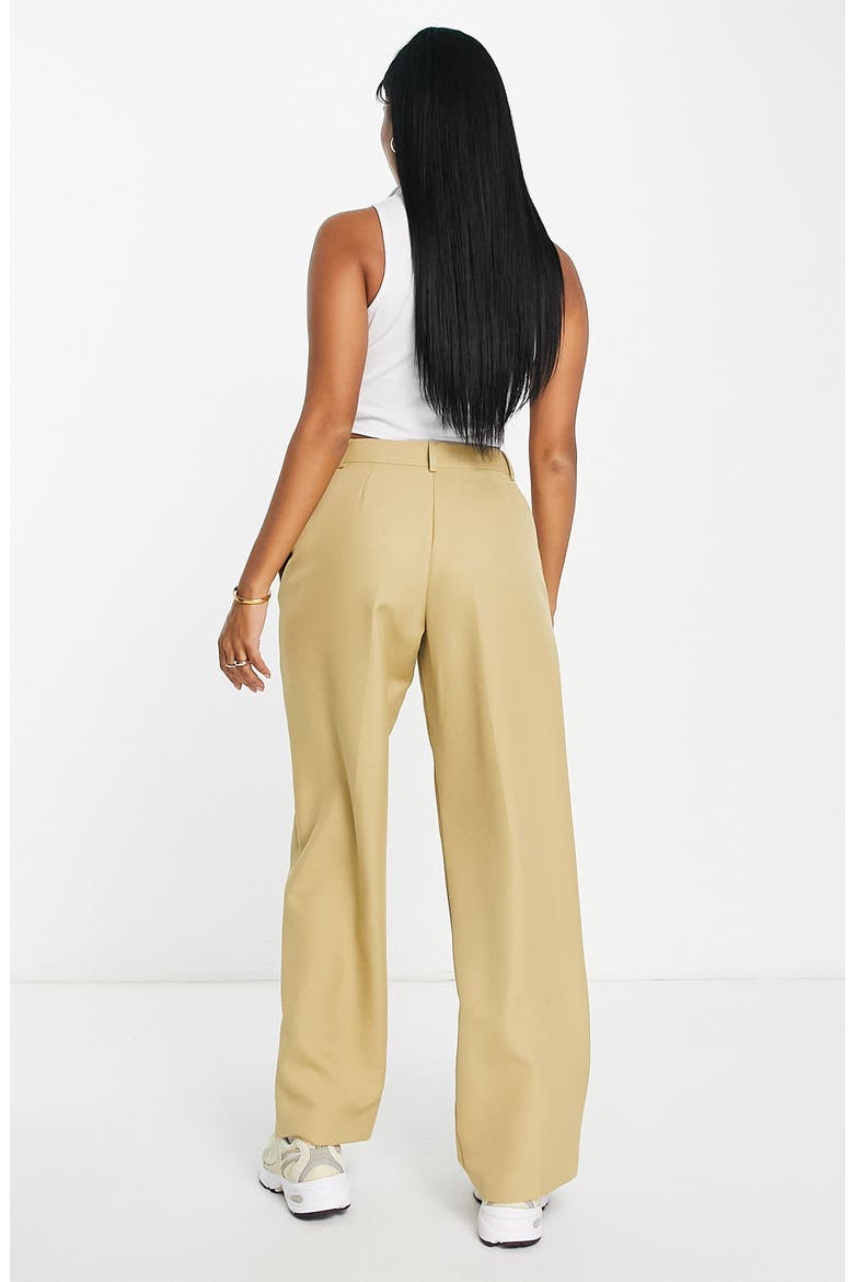 Everyday Pleated Slouchy Trousers, Alternate, color, STONE