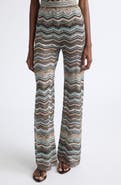 Missoni Sequin Metallic Zigzag Stripe Sweater Pants