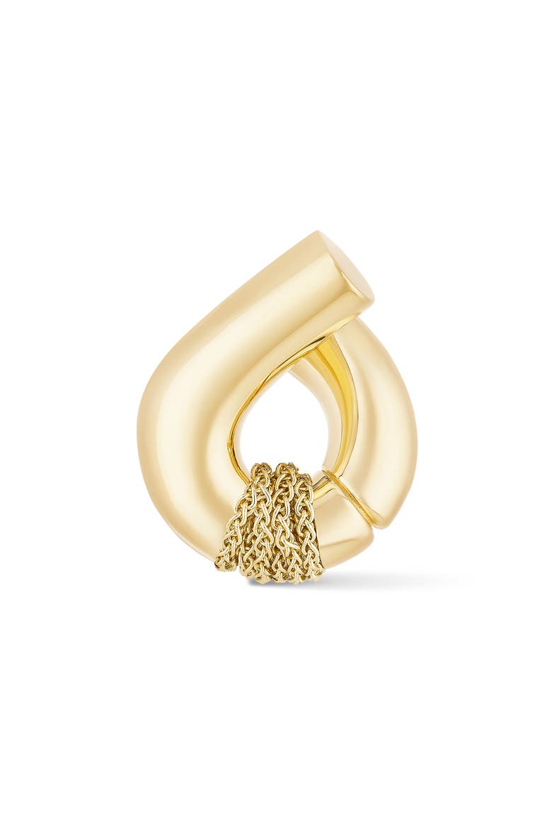 Oera Chain Hoop Earrings, Alternate, color, YELLOW GOLD