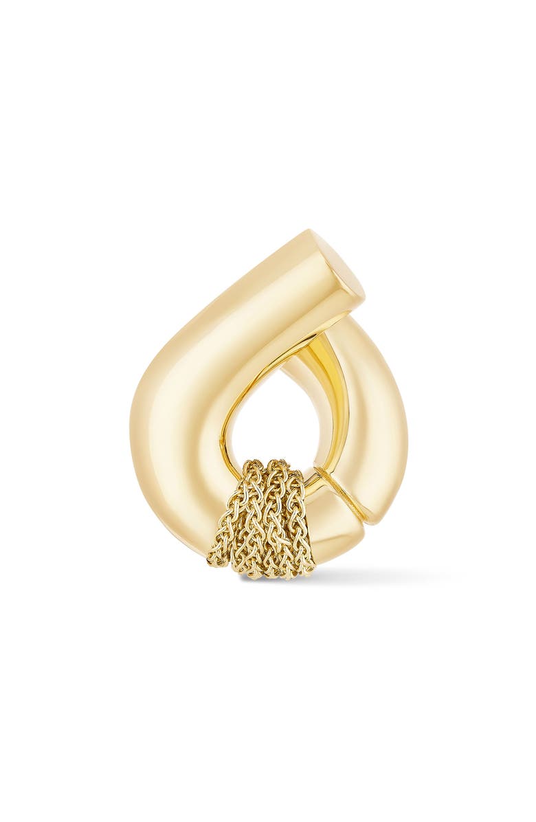 TABAYER Oera Chain Hoop Earrings, Alternate, color, Yellow Gold