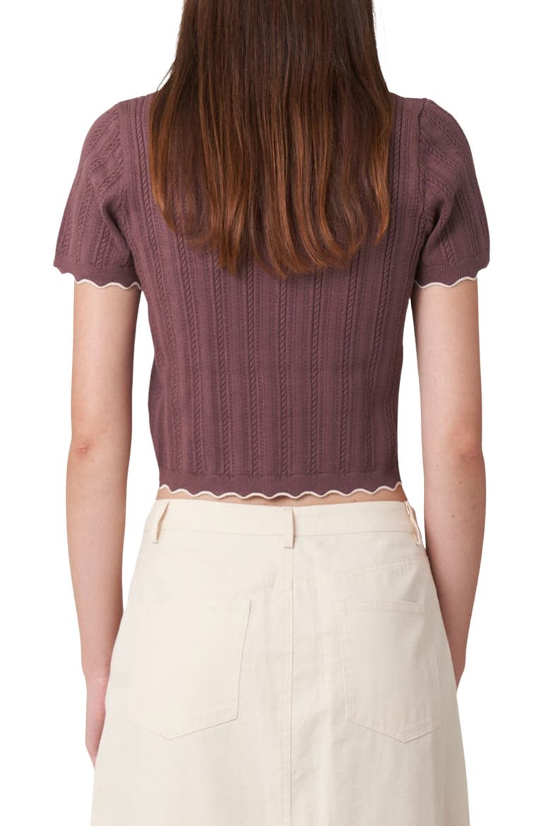 Toddy Mixed Stitch Crop Sweater, Alternate, color, AUBERGINE