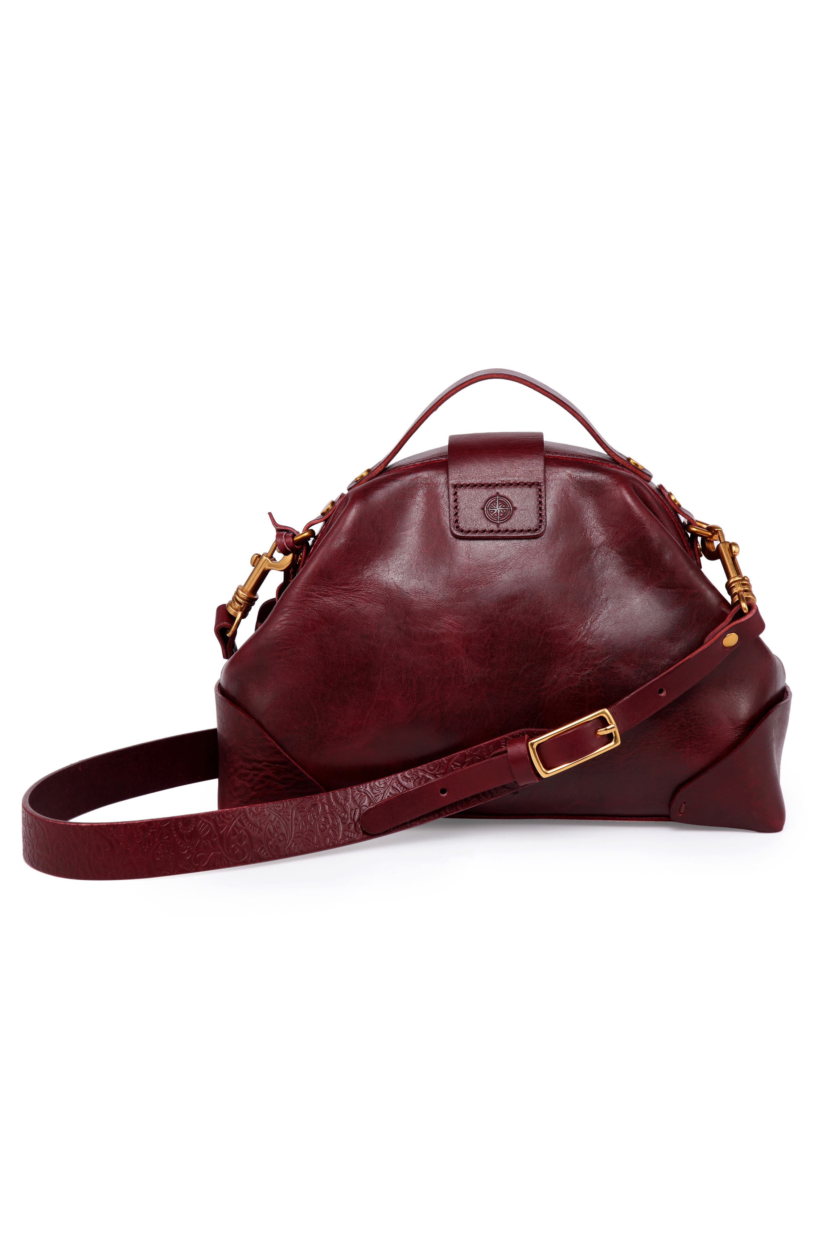 Soul Leather Crossbody Bag, Alternate, color, BURGUNDY