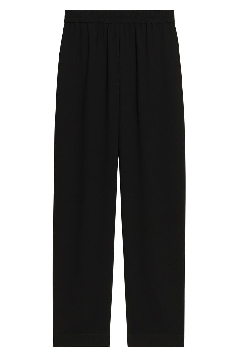 Pull-On Satin Pants, Alternate, color, BLACK