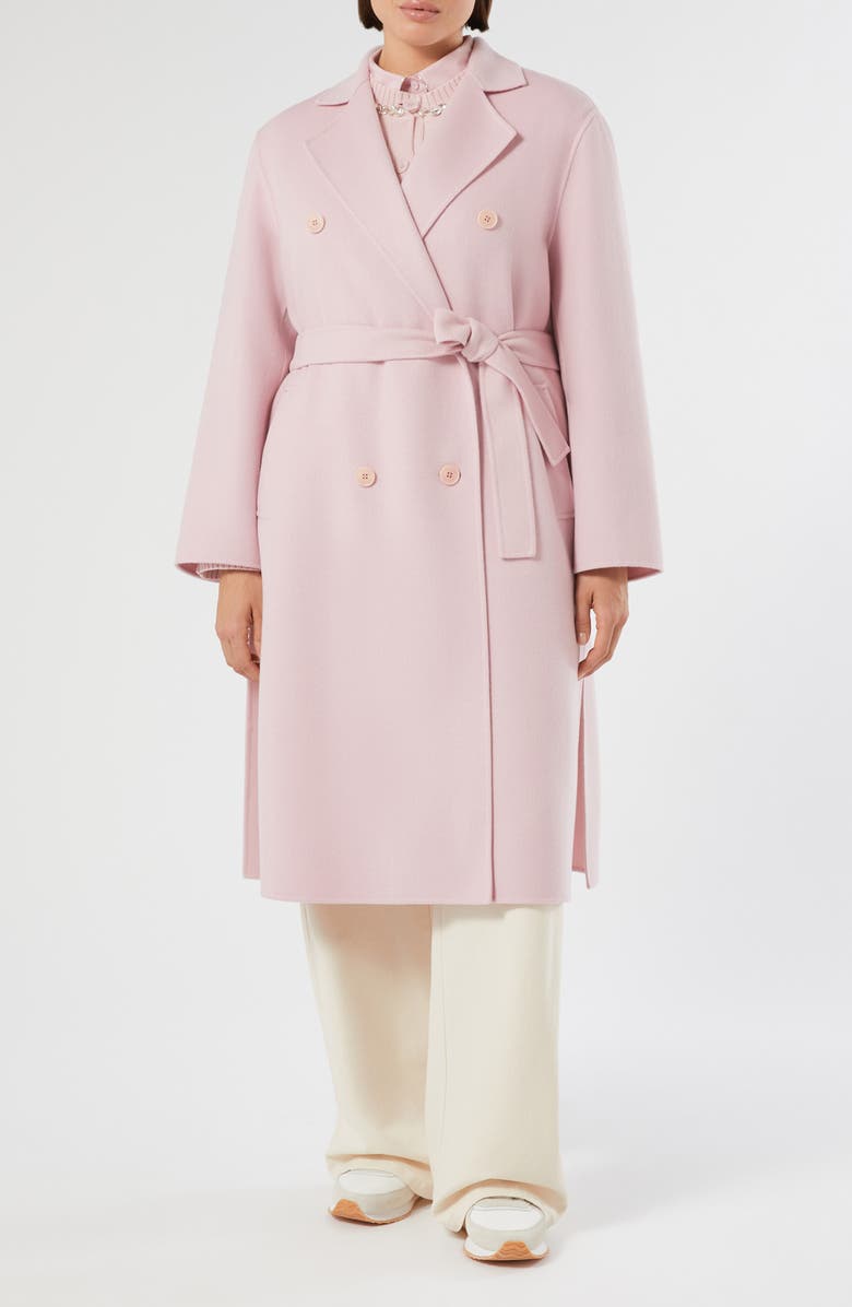 Marina Rinaldi Mrs. Zampa Virgin Wool Blend Coat, Main, color, Pink