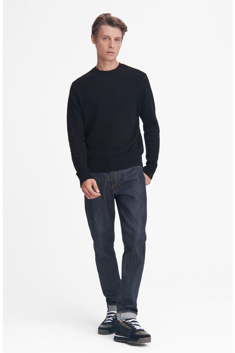 Haldon Cashmere Crewneck Sweater, Alternate, color, BLACK
