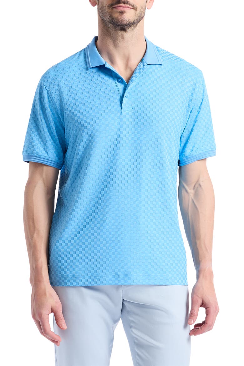 Aaron Knit Polo, Main, color, BLUE
