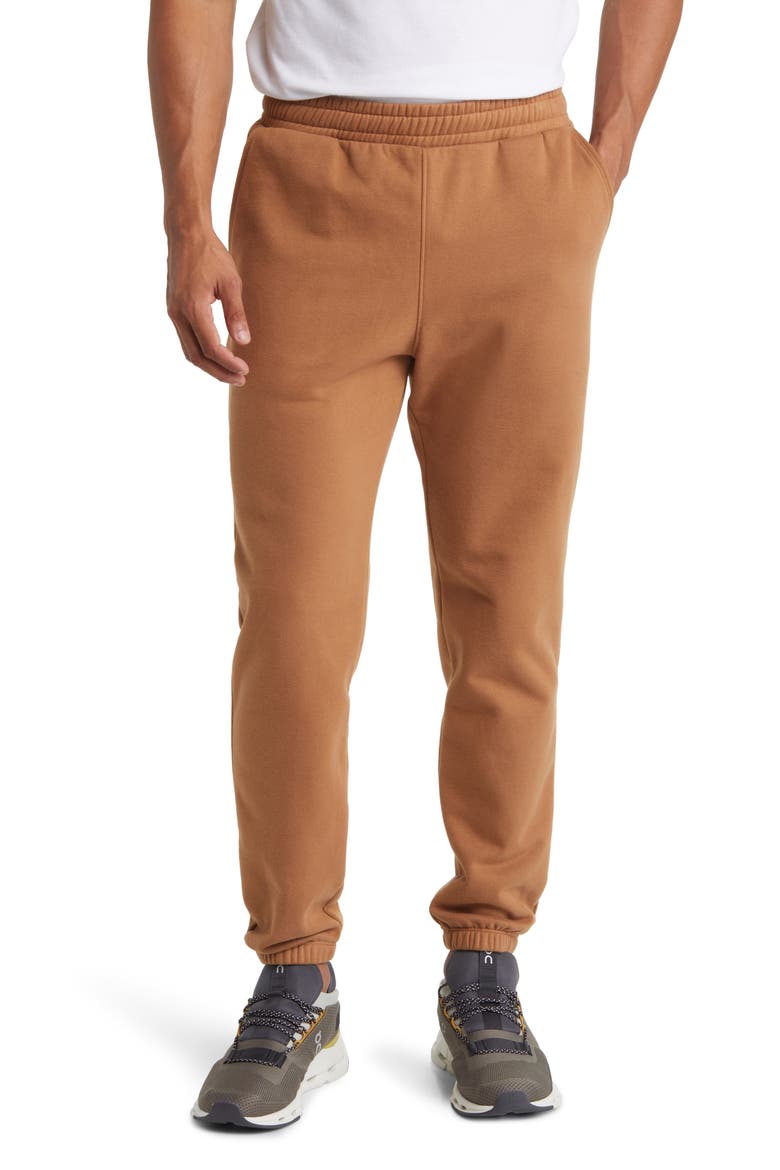 Fresh Cut Cotton Blend Sweatpants, Main, color, TOFFEE