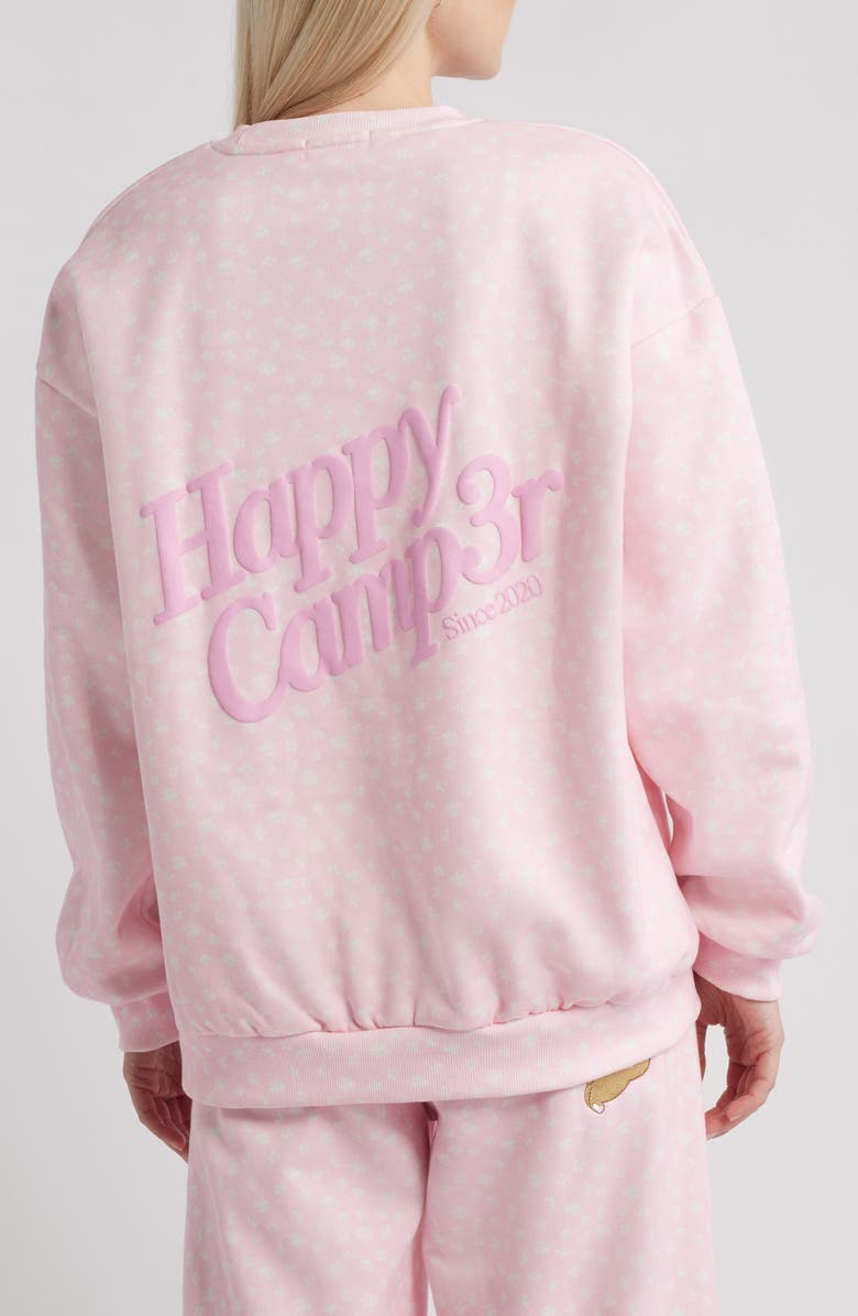 HAPPY CAMP3R Angel Bear Embroidered Crewneck Sweatshirt, Alternate, color, Baby Pink