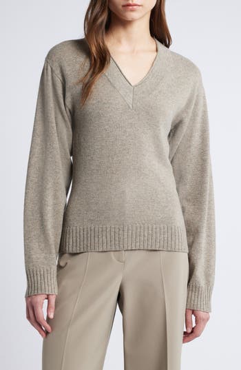 Faithfull The Brand Frederikke Wool & Cashmere Sweater In Taupe Marle