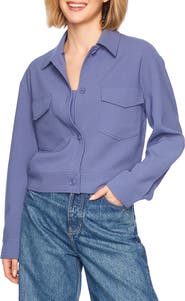 Susana Monaco Pebble Weave Button-Up Jacket