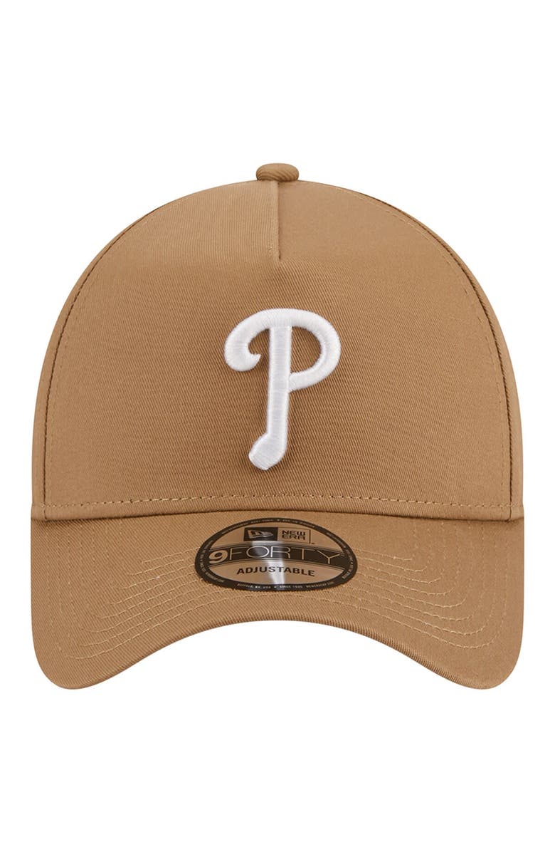 New Era Men's New Era Khaki Philadelphia Phillies A-Frame 9FORTY Adjustable Hat, Alternate, color, Khaki