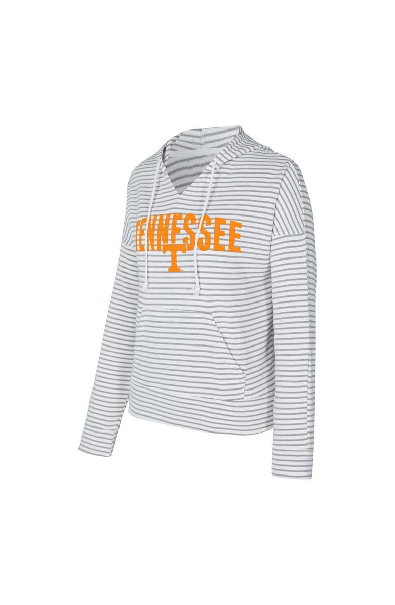 CONCEPTS SPORT Men's Concepts Sport  White/Gray Tennessee Volunteers French Terry Striped V-Neck Pullover Hoodie, Alternate, color, White
