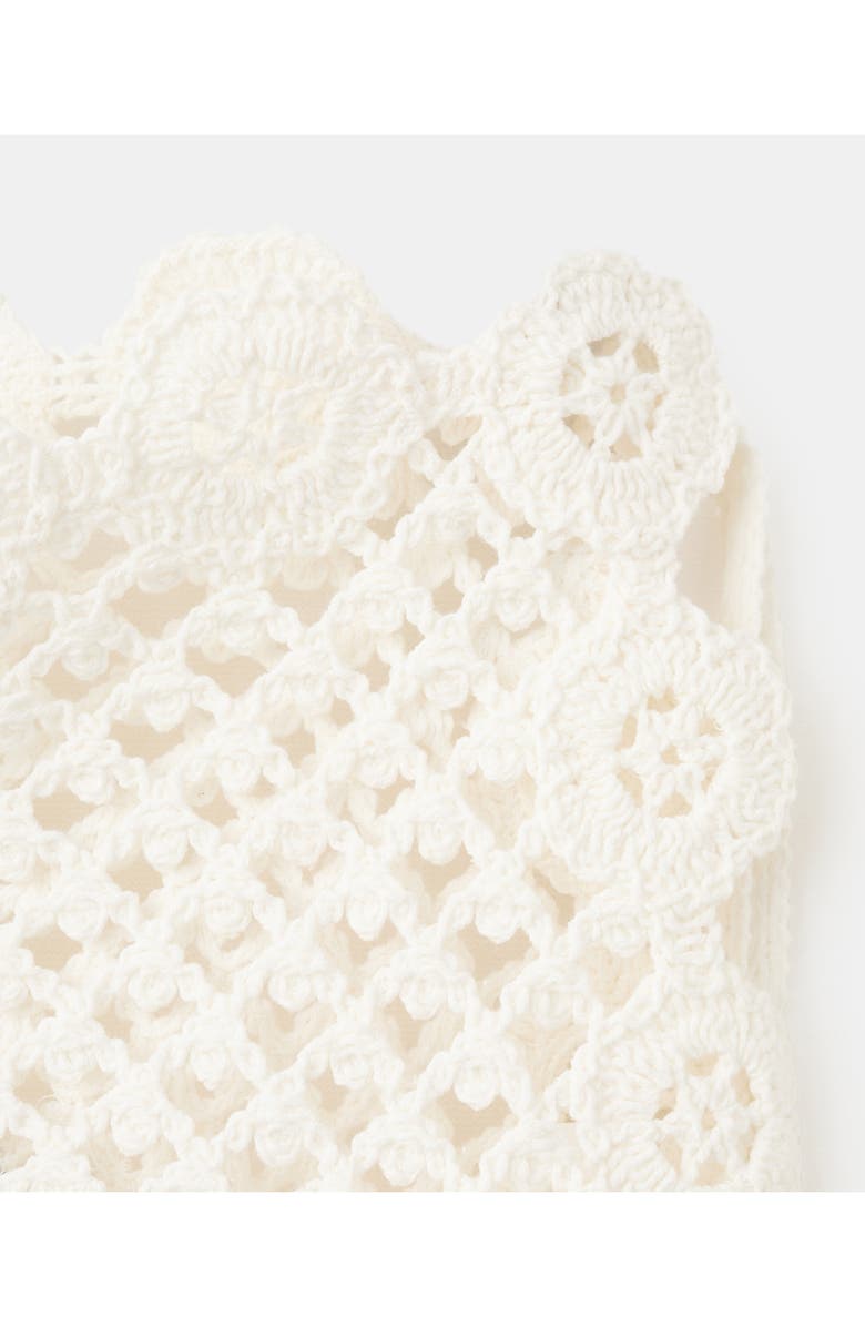 MANGO Side Tie Crochet Cover-Up Miniskirt, Alternate, color, 