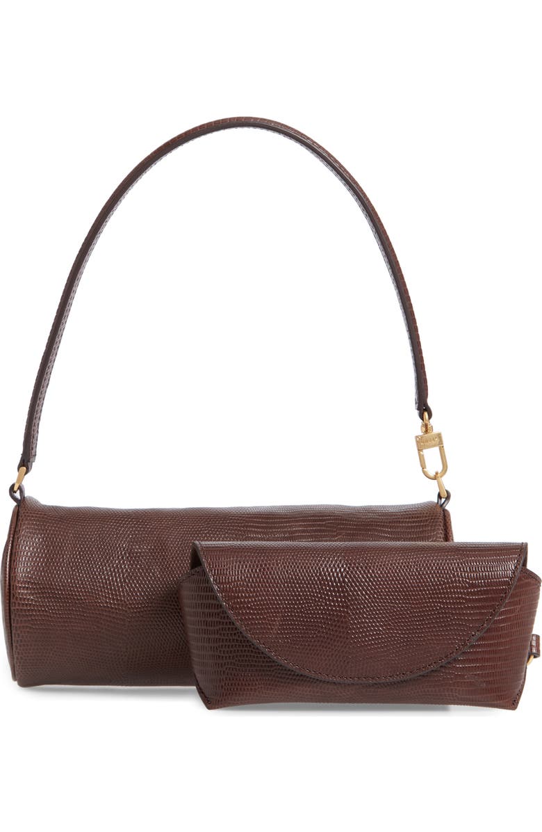 STAUD Suzy Leather Barrel Baguette Bag, Alternate, color,