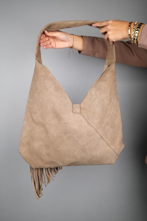 Forever & Always Shoes Rosalin Leather Tassel Shoulder Bag In Brown