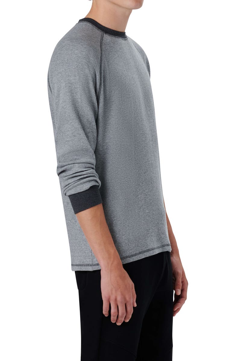 Bugatchi Contrast Rib Long Sleeve Cotton T-Shirt, Alternate, color, 
