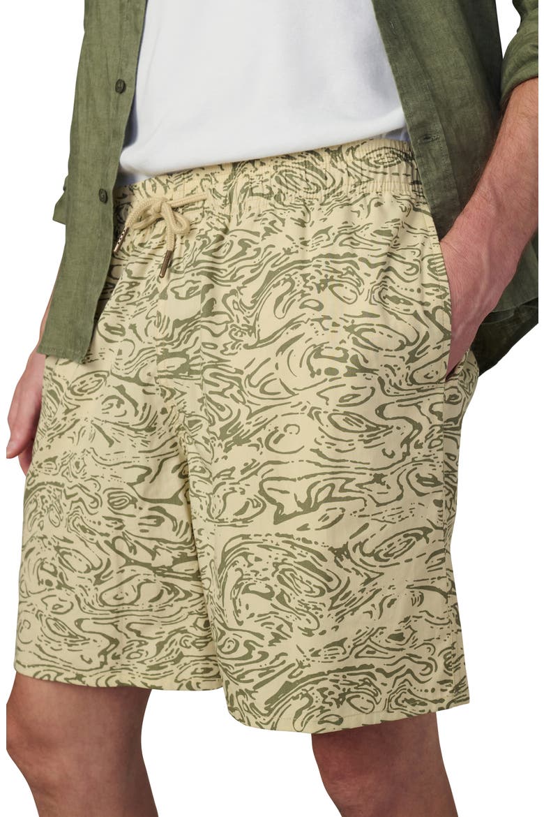 Loose Fit Print Shorts, Alternate, color, TROPICAL GREEN