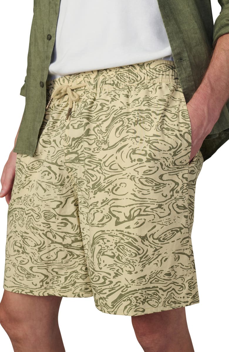 Joe's Loose Fit Print Shorts, Alternate, color, Tropical Green