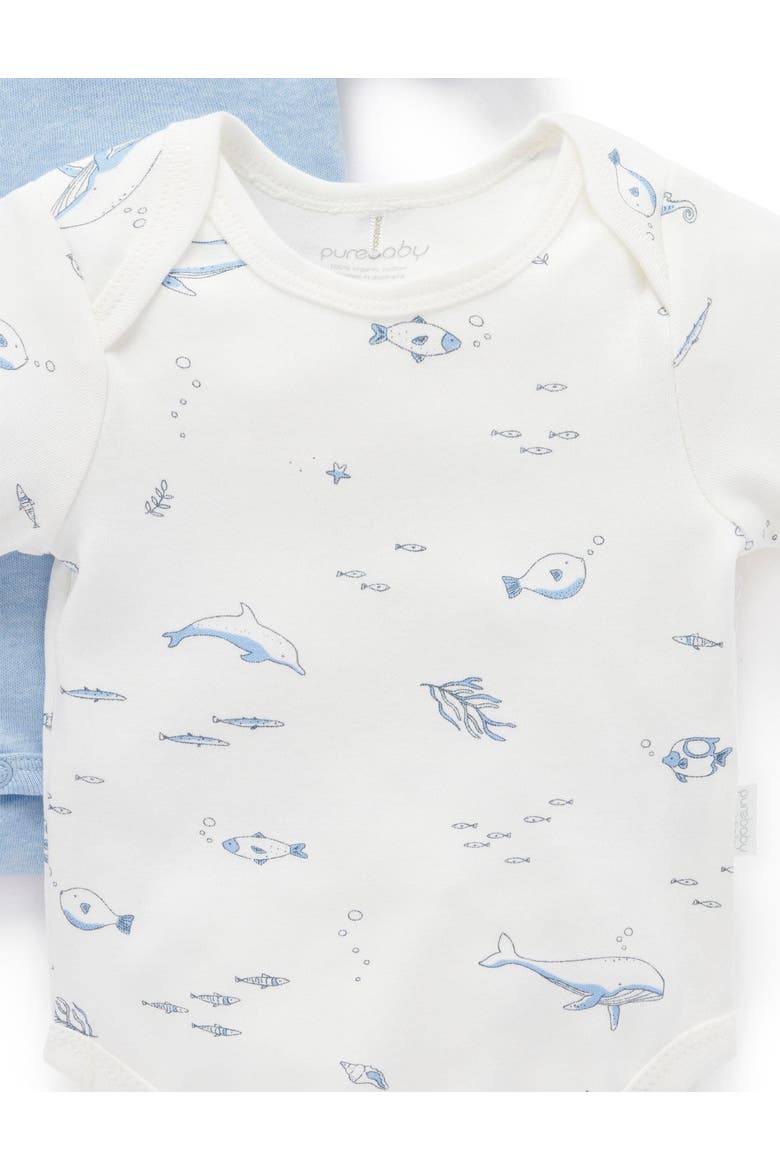 2 Pack Short Sleeve Bodysuit, Alternate, color, Nautical Pale Blue Melange Pk