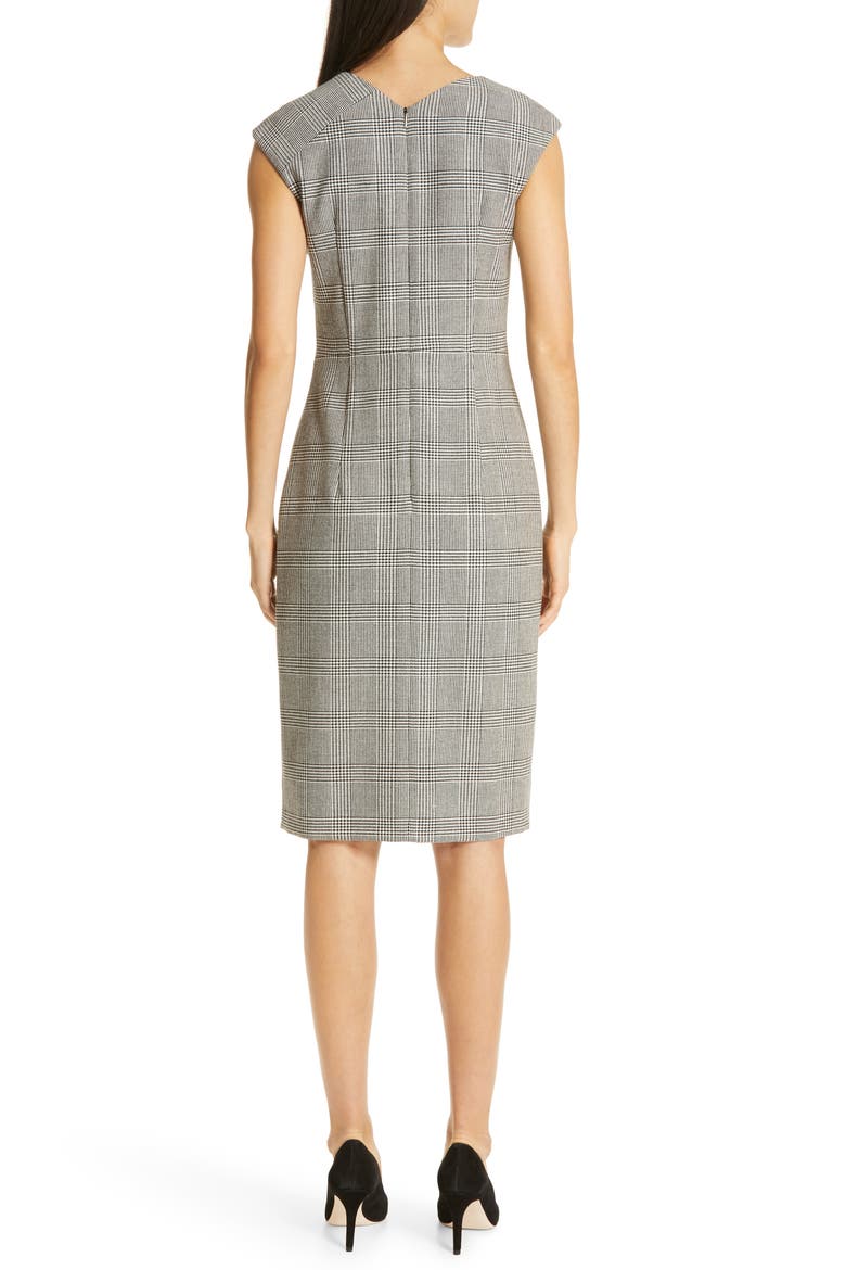 Dechesta Glen Plaid Sheath Dress, Alternate, color, BLACK FANTASY