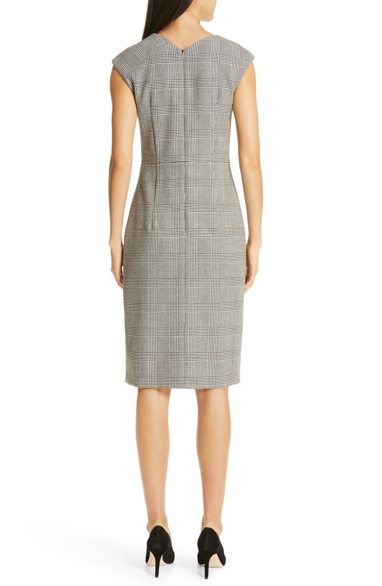 BOSS Dechesta Glen Plaid Sheath Dress, Alternate, color, 