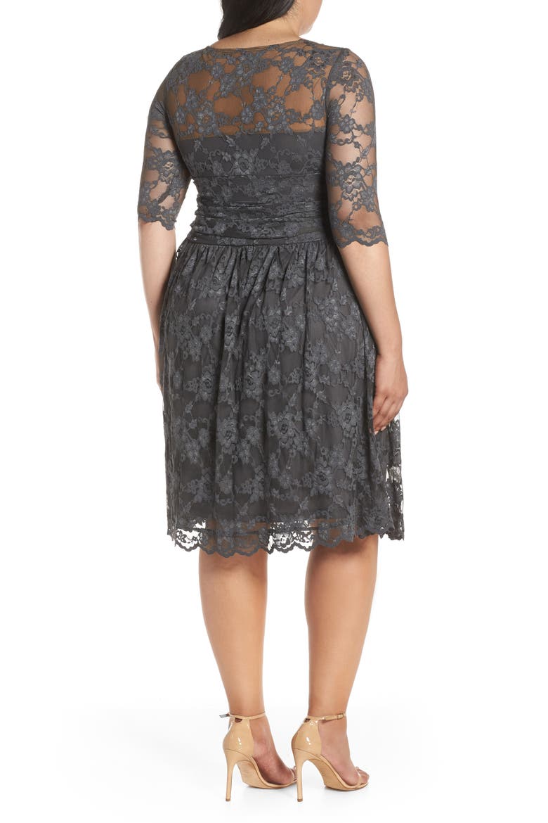 Luna Lace A-Line Dress, Alternate, color, TWILIGHT GREY
