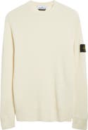 Stone Island Compass Patch Rib Virgin Wool Crewneck Sweater